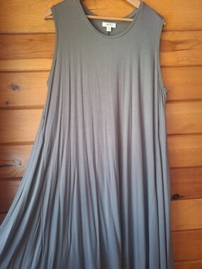 Style & Co. Sleeveless Midi Dress in Olive